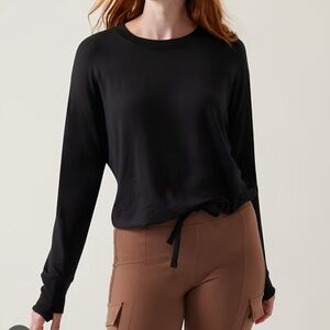 #459 NWT Athleta Marina Sweatshirt - Black - Sz 3X